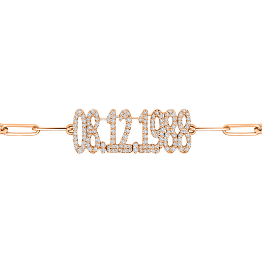 Rose Gold Date Bracelet