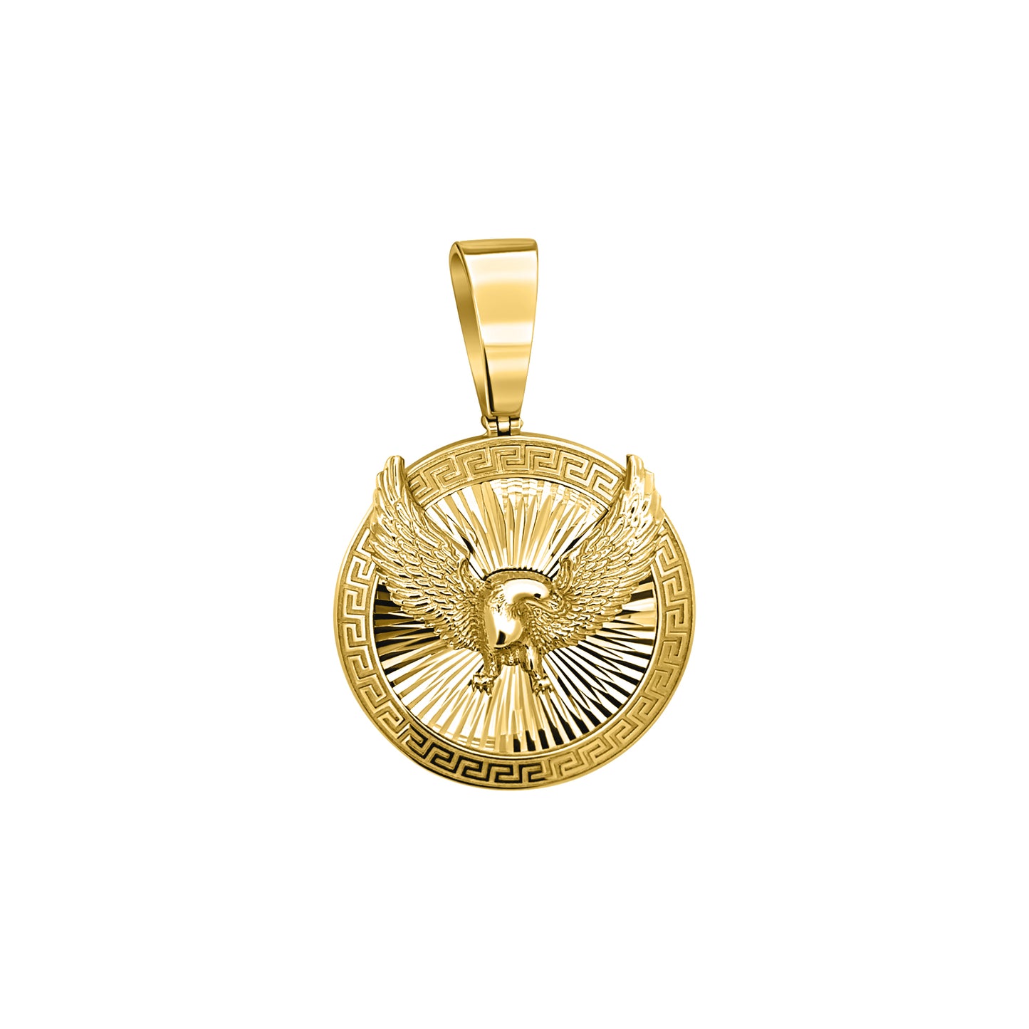 Gold Pegasus Medallion Pendant