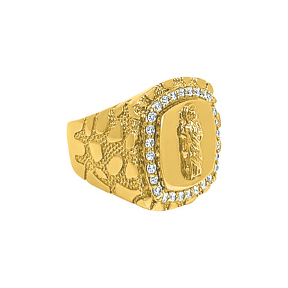Saint Jude Gold Nugget Sytle Ring