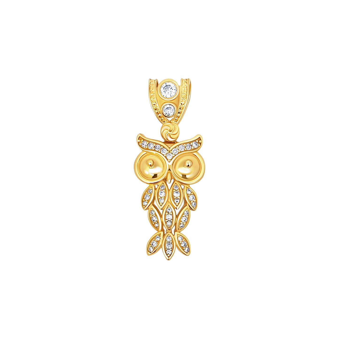 Owl Pendant with Stones