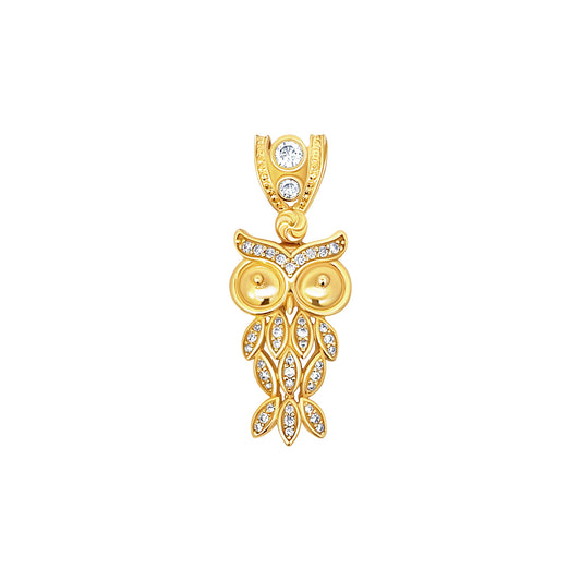 Owl Pendant with Stones