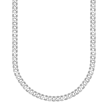 18K White Gold Curb Link Chain