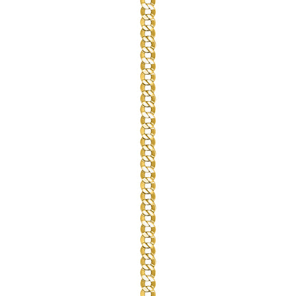 18K Yellow Gold Curb Link Anklet