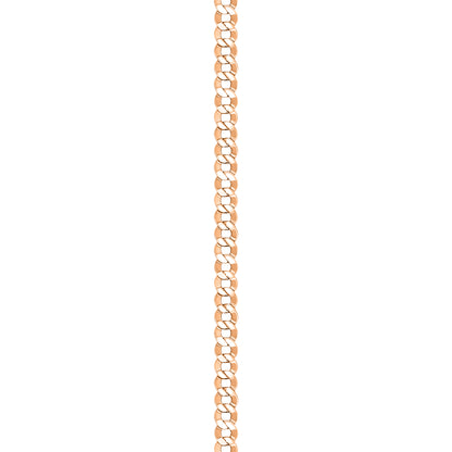 10K Rose Gold Curb Link Anklet