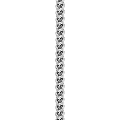 10K White Gold Franco Anklet