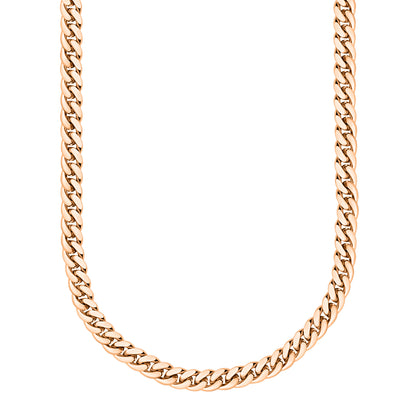 Rose Gold Finished 925 Silver Handmade Miami Cuban Link