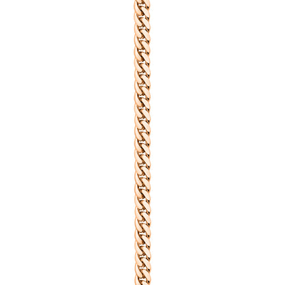 Rose Gold Finished 925 Silver Handmade Cuban Link Bracelet