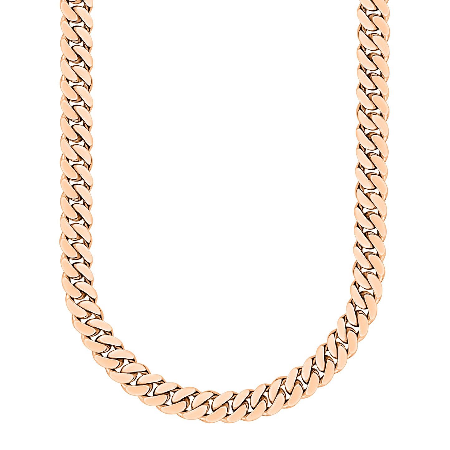Rose Gold Finished 925 Silver Handmade Miami Cuban Link