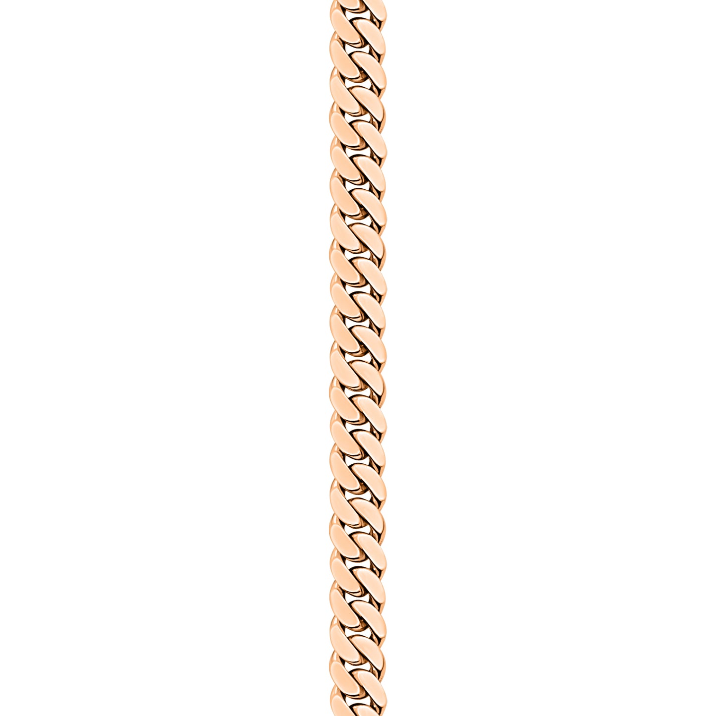 Rose Gold Finished 925 Silver Handmade Cuban Link Bracelet