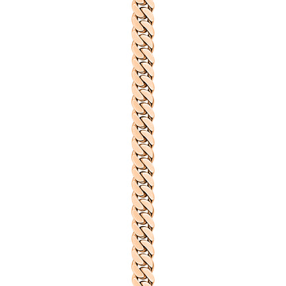 Rose Gold Finished 925 Silver Handmade Cuban Link Bracelet