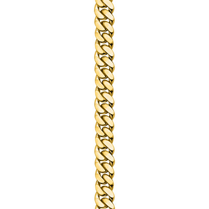 Gold Finished 925 Silver Handmade Cuban Link Bracelet