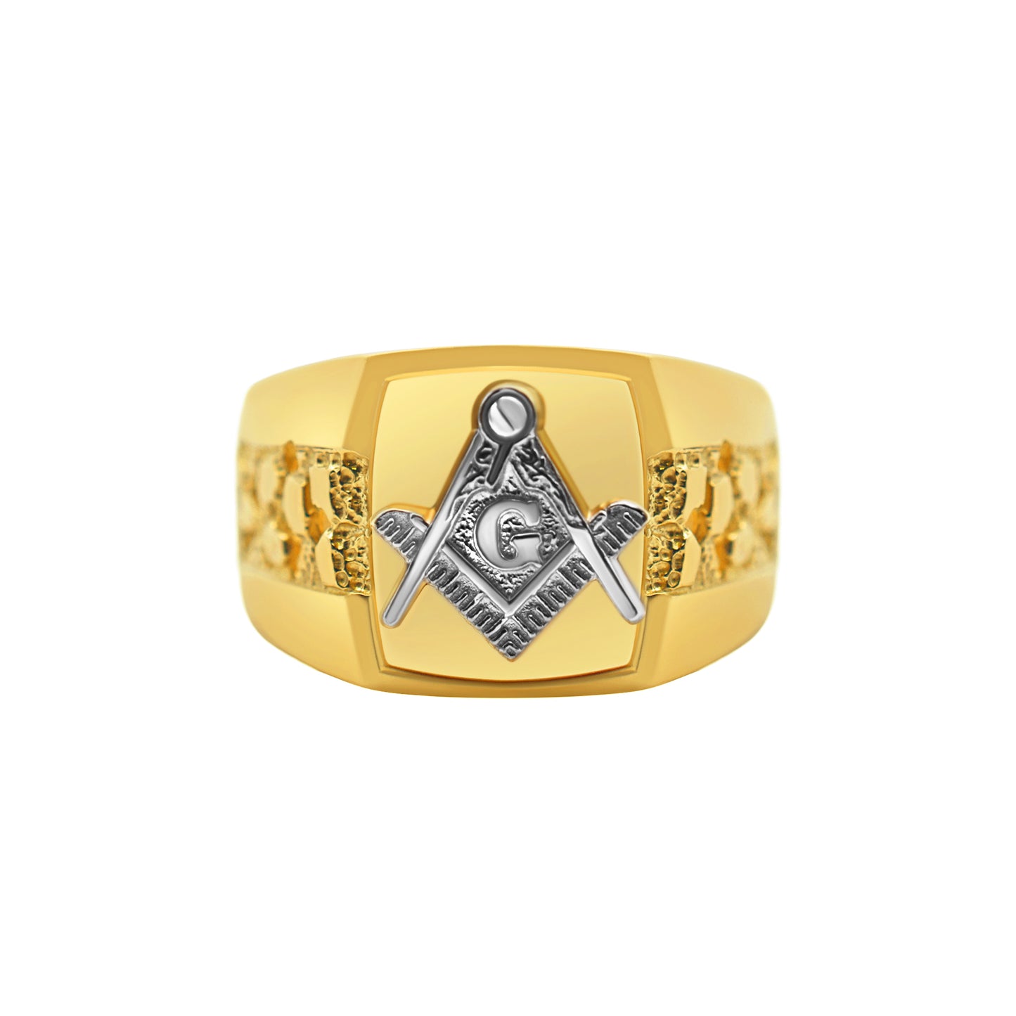 White Gold Mason Ring