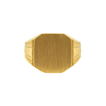Square Octagon Signet Ring