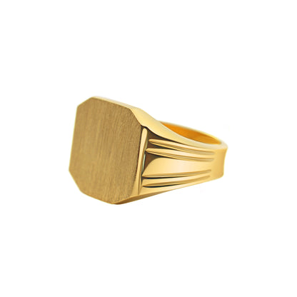 Square Octagon Signet Ring