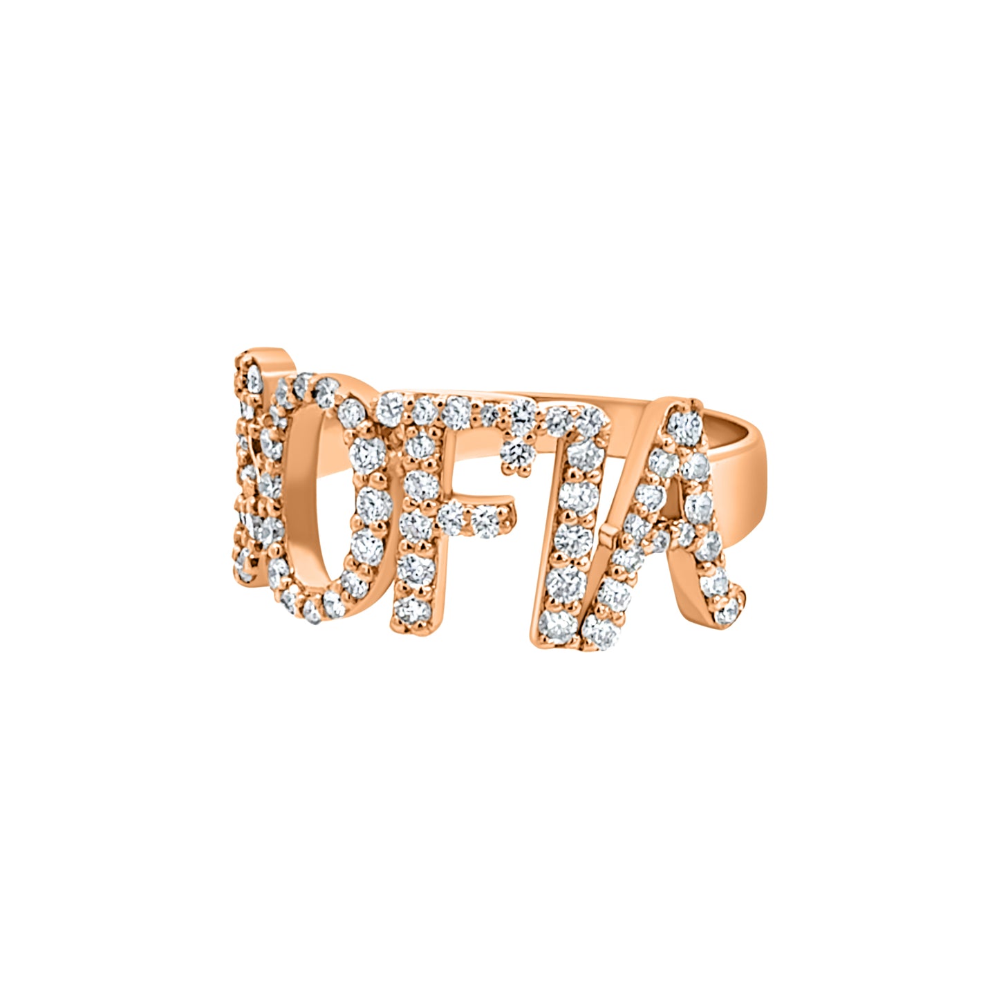 Custom Ice Ring Rose Gold