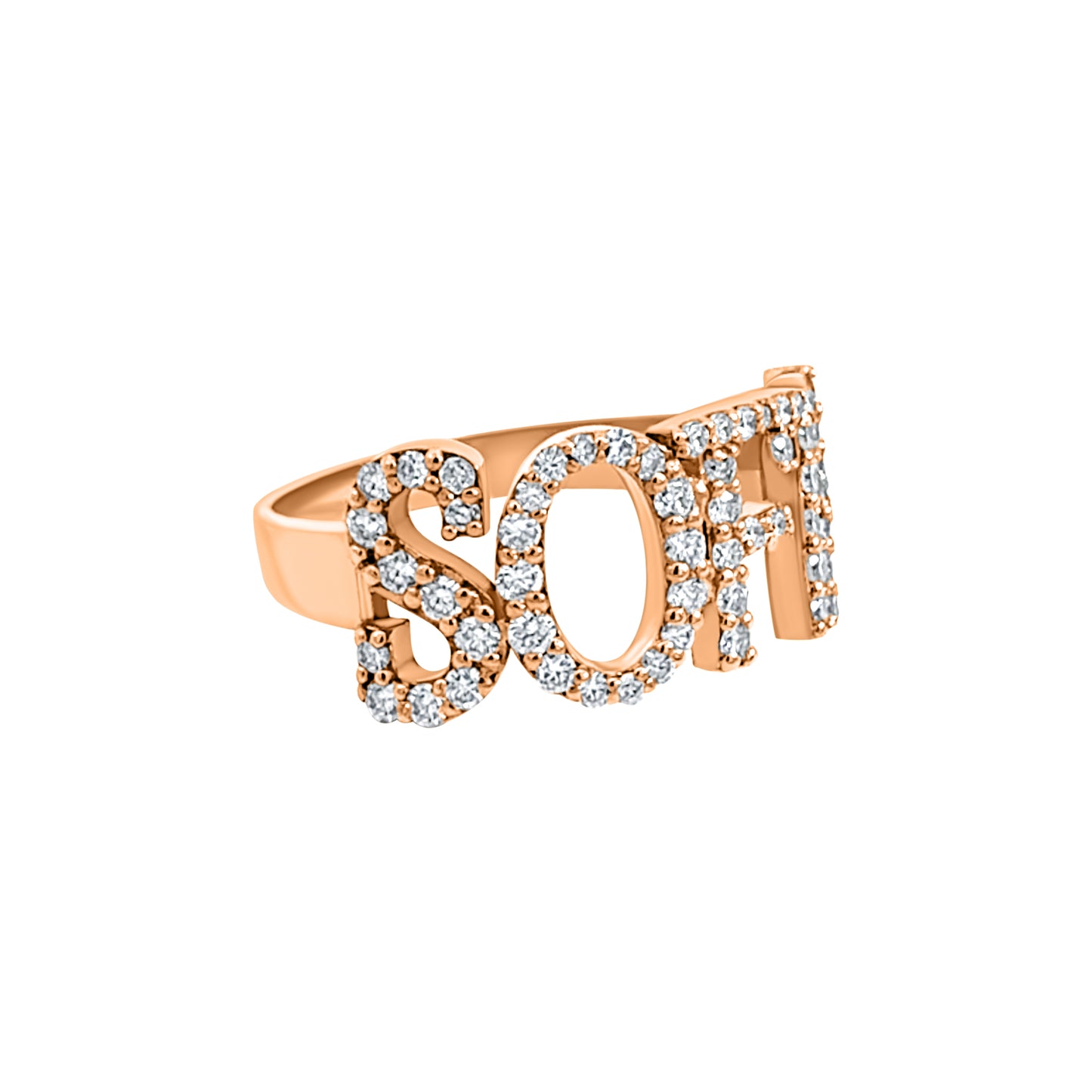 Custom Ice Ring Rose Gold