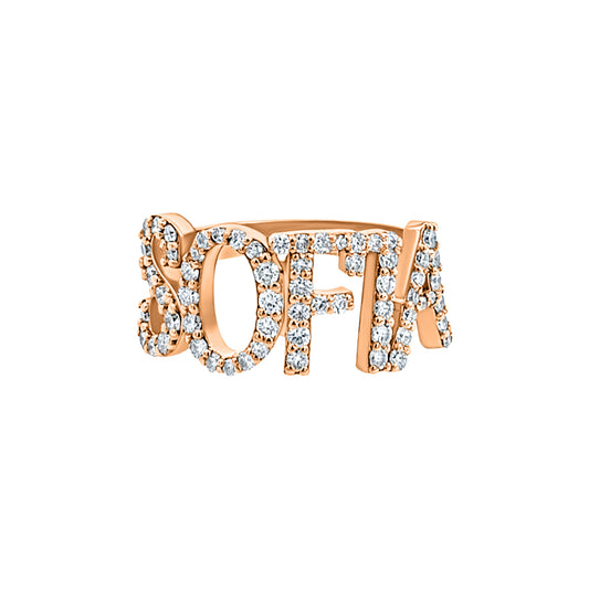 Custom Ice Ring Rose Gold
