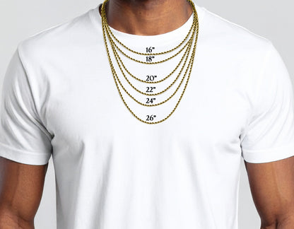 14K Yellow Gold Rope Chain