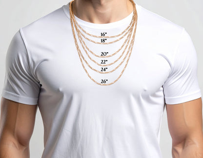 10K Rose Gold Figaro Link Chain