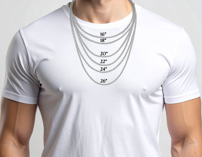 10K White Gold Franco Chain