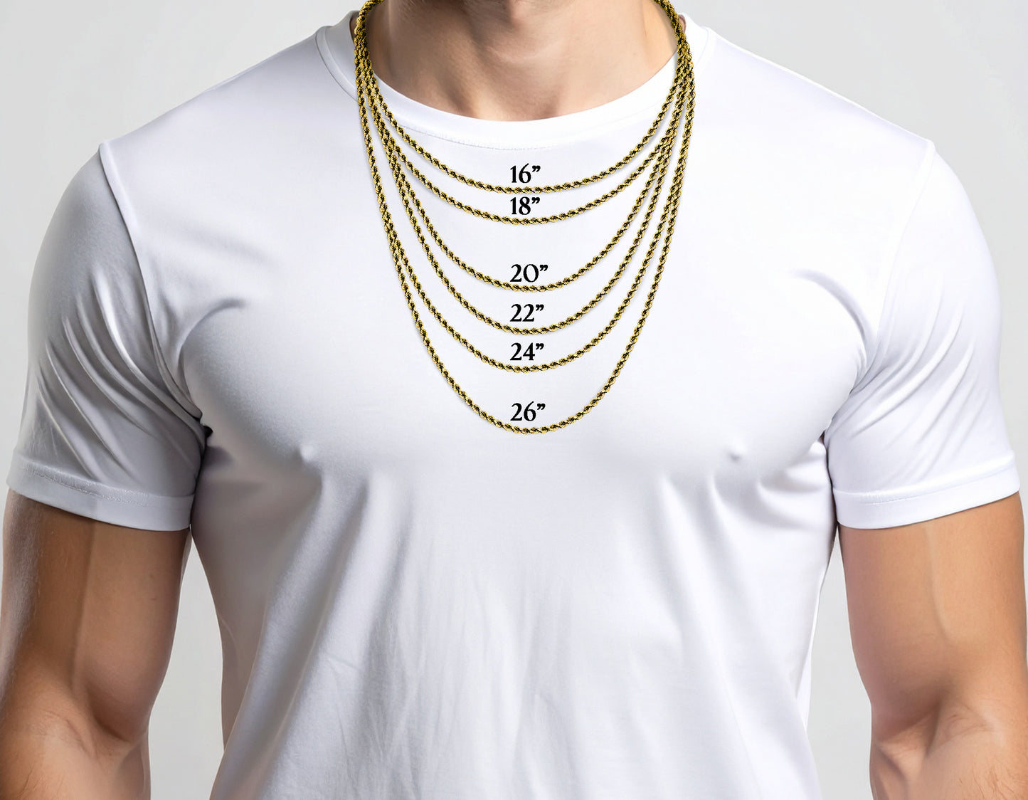 10K Yellow Gold Rope Chain