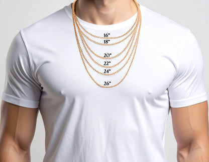 18K Rose Gold Curb Link Chain
