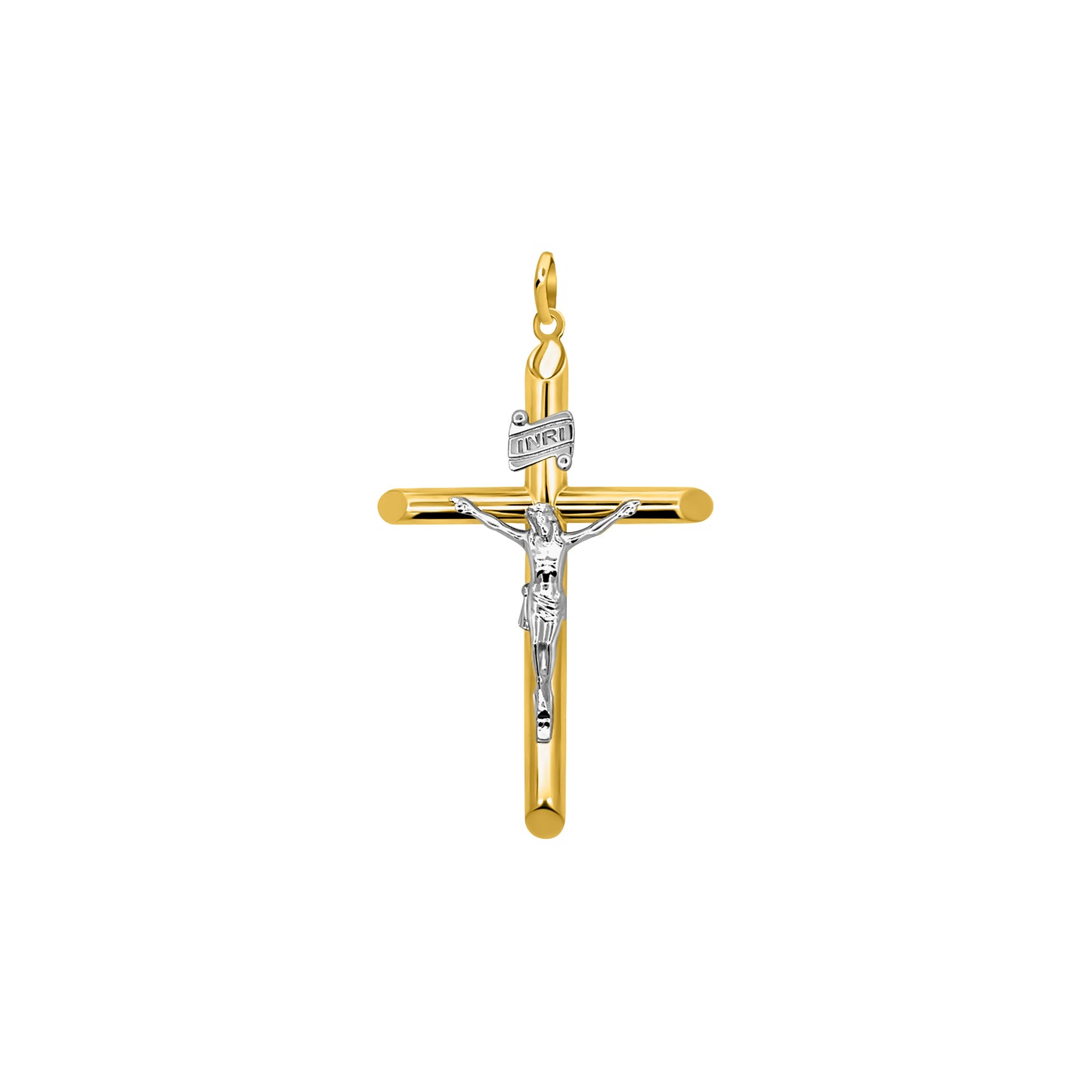 Two-Tone Gold Crucifix Pendant