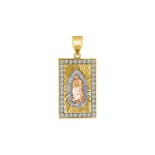 Virgen de Guadalupe Rectangular Pendant