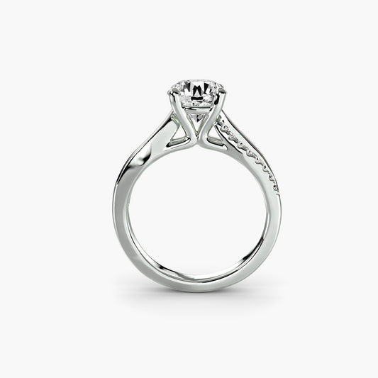 The Split Shank Pavé Solitaire