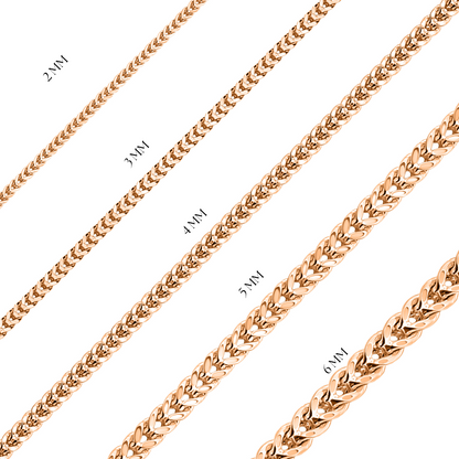 10K Rose Gold Franco Chain