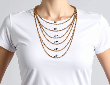 14K Rose Gold Franco Chain
