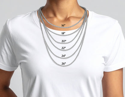 10K White Gold Franco Chain