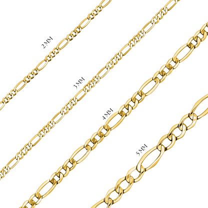 14K Yellow Gold Figaro Link Chain