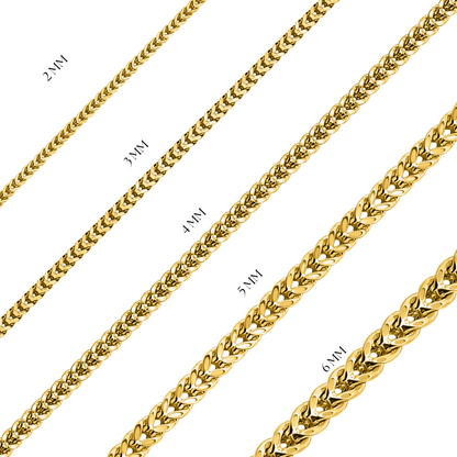 10K Yellow Gold Franco Anklet
