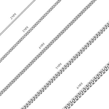 14K White Gold Cuban Link